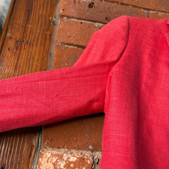 Brooks Brothers Stellita Fit Loro Piana Summertime Blazer in Ruby Pink Sz 4 - Picture 10 of 12
